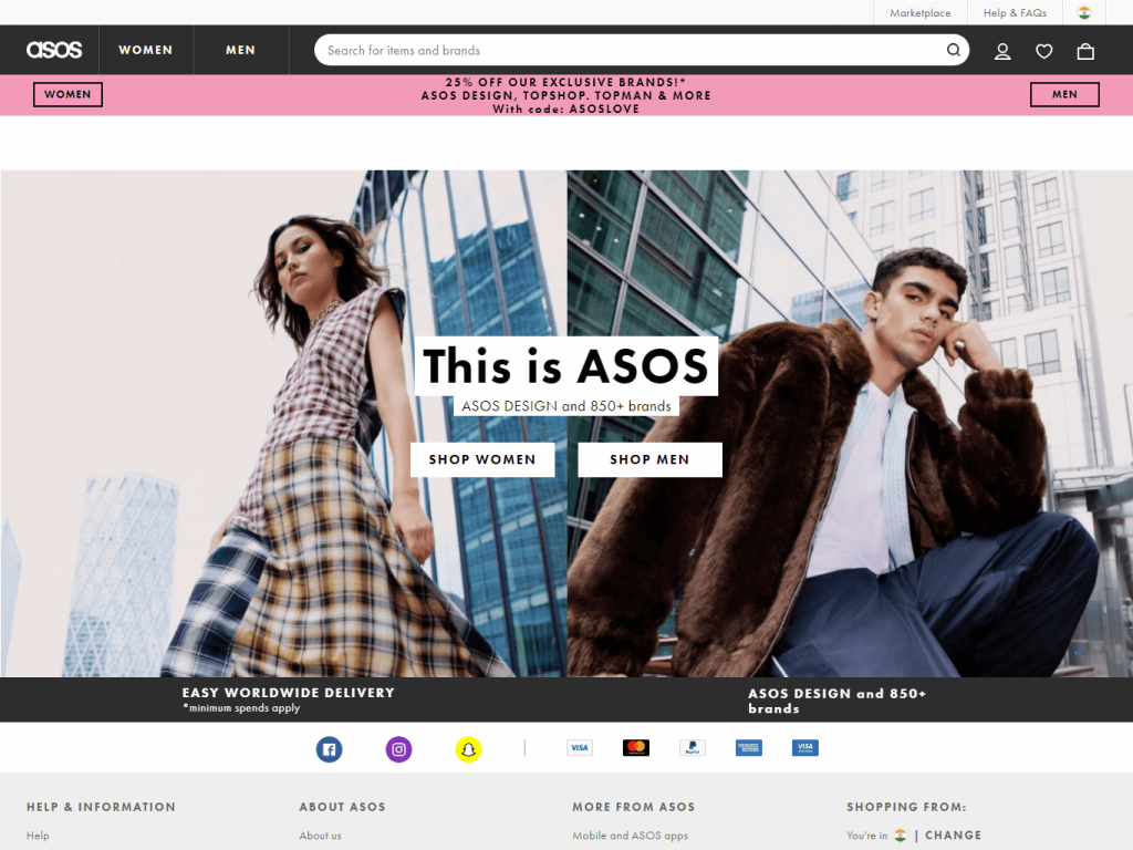 Asos - Best eCommerce Website