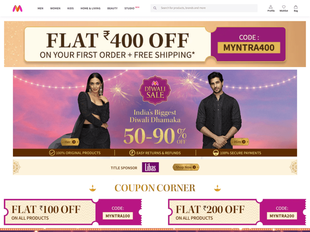 Myntra - One of the best fashion eCommerce site