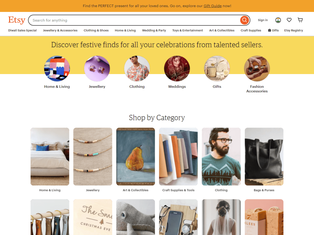 etsy - Best eCommerce Website