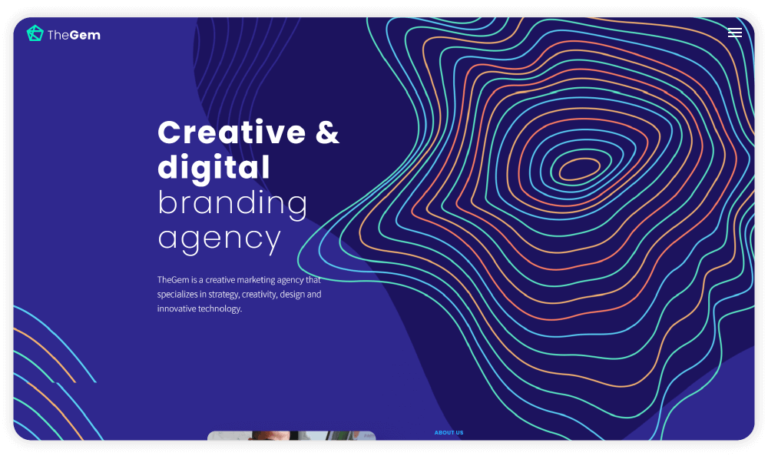 Creative Agency Dark WordPress themes - The Gem