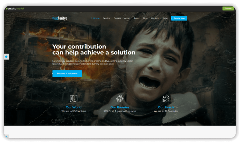 Charityo Theme for Charity and NGOs