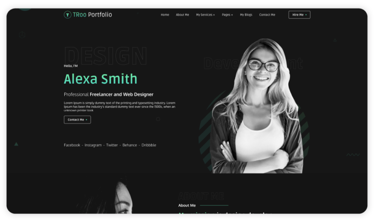 TRooThemes React portfolio templates