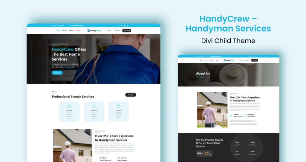 HandyCrew – Handyman Services Divi Child Theme