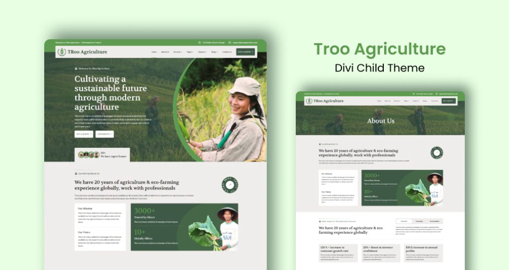 Troo Agriculture Divi Child Theme