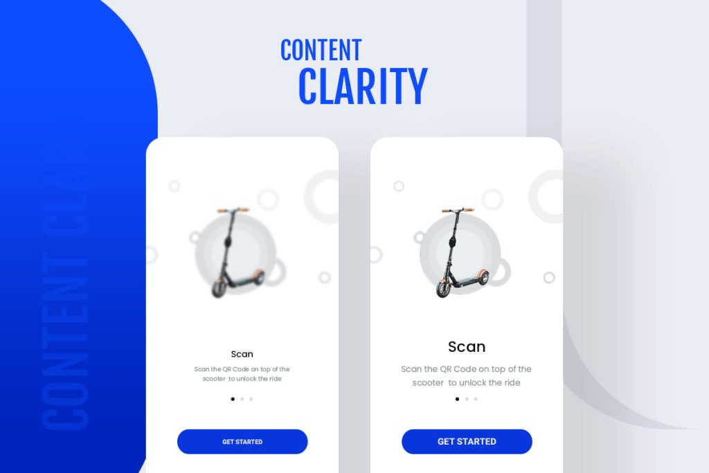 Clarity concept in UI design