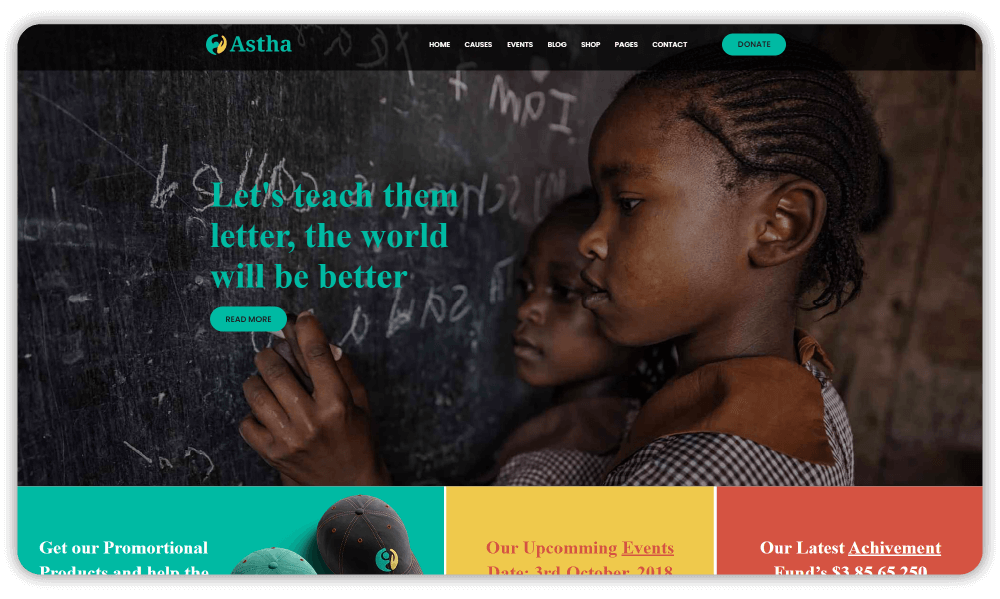 Astha - Theme for Charity and NGOs