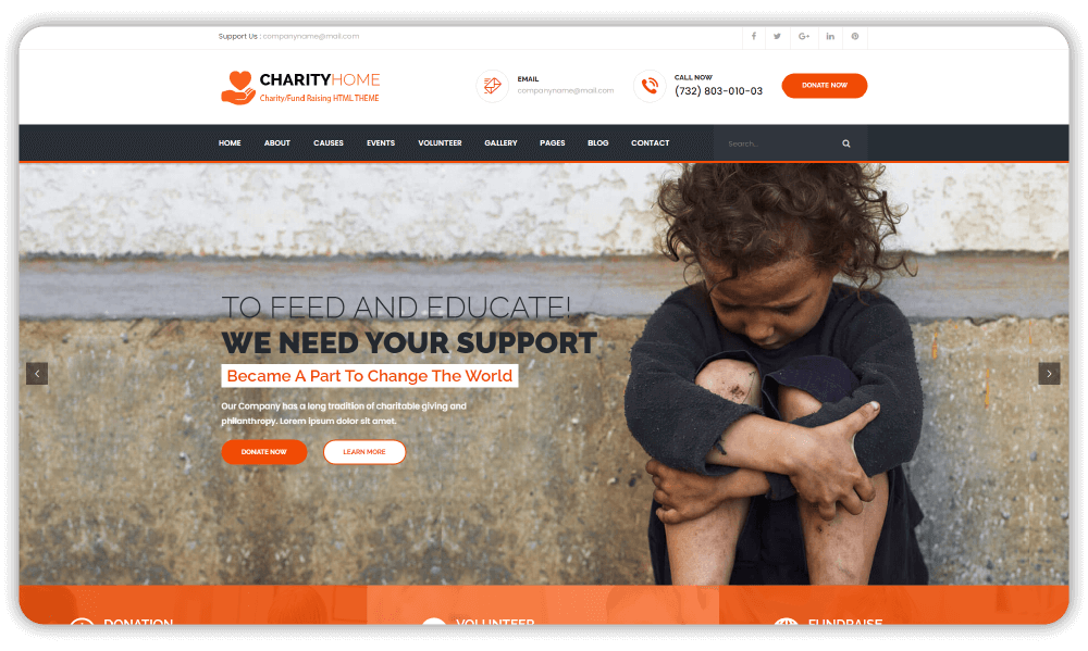 Charity Home - Theme for Charity and NGOs