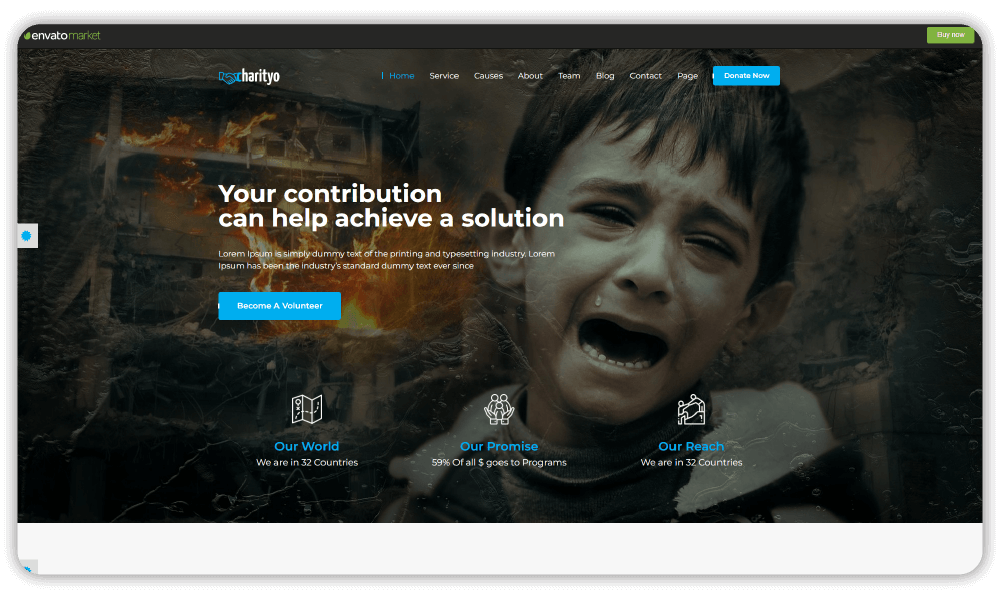 Charityo Theme for Charity and NGOs