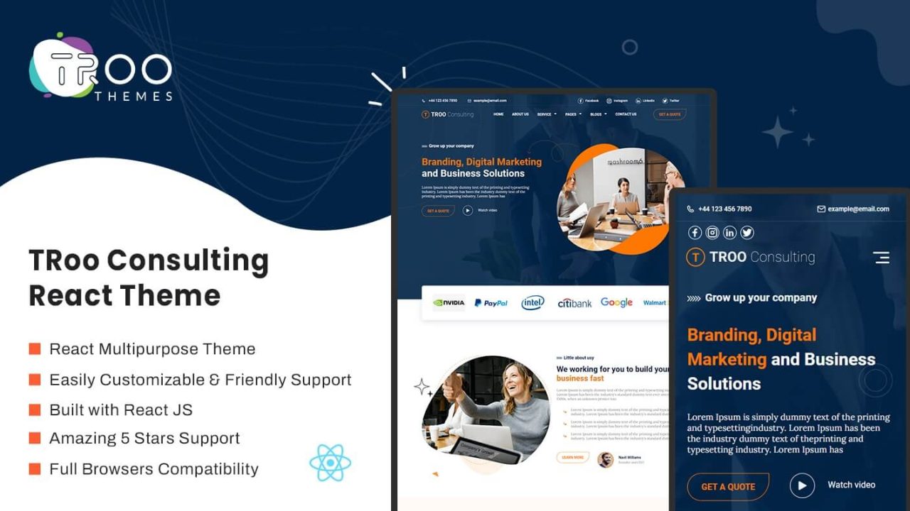 TRoo Consulting React JS Theme