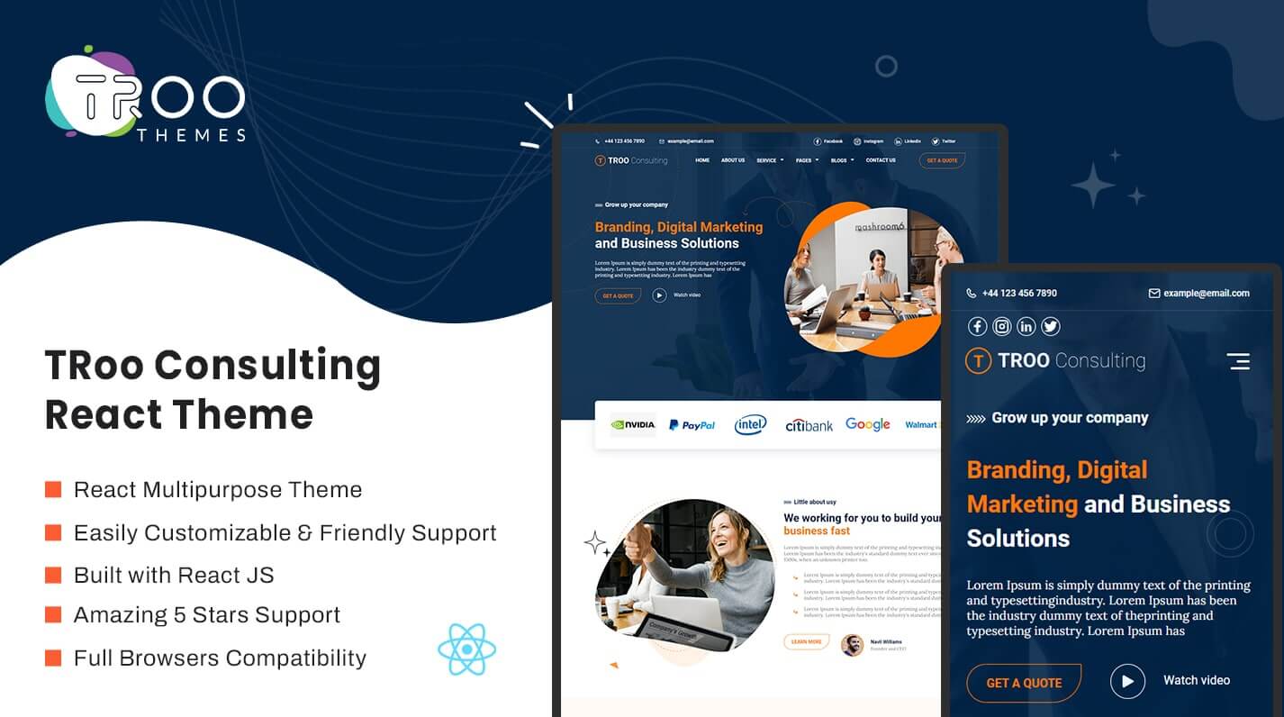 TRoo Consulting React JS Theme