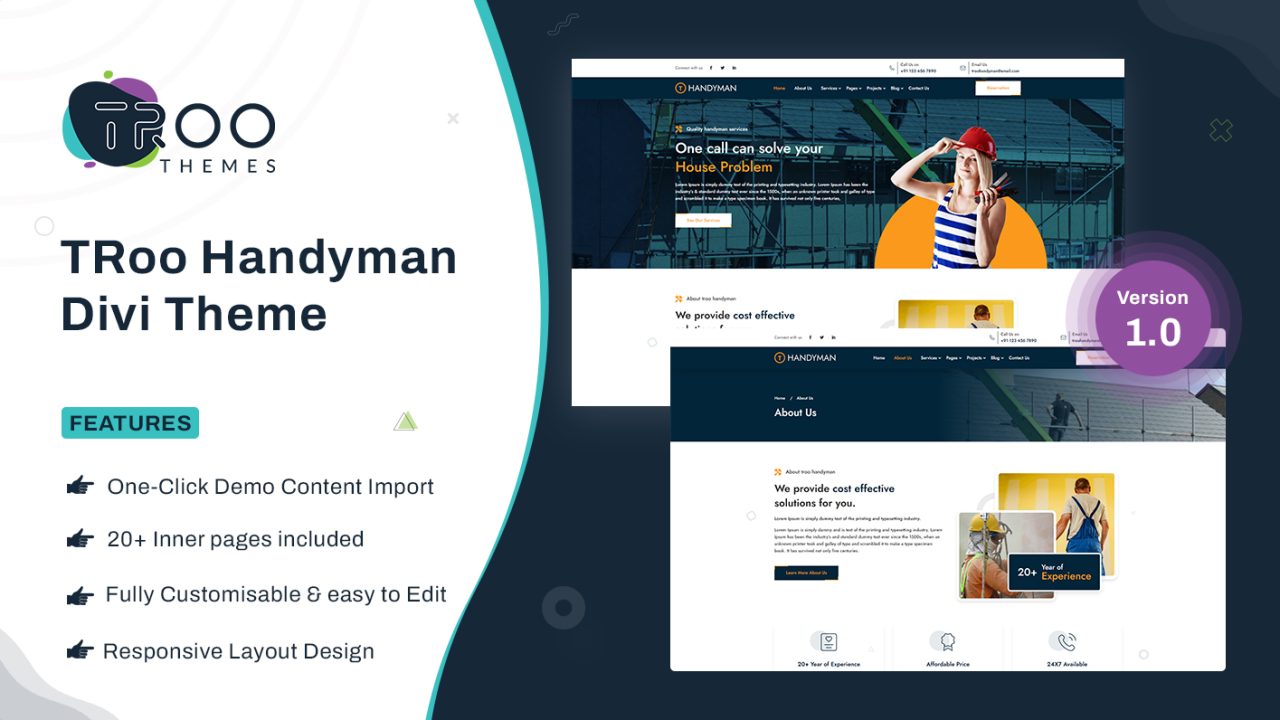 TRoo Handyman Divi Child Theme