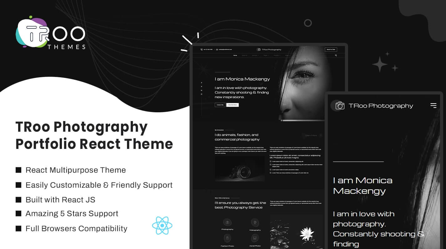 TRoo Photography React JS Theme