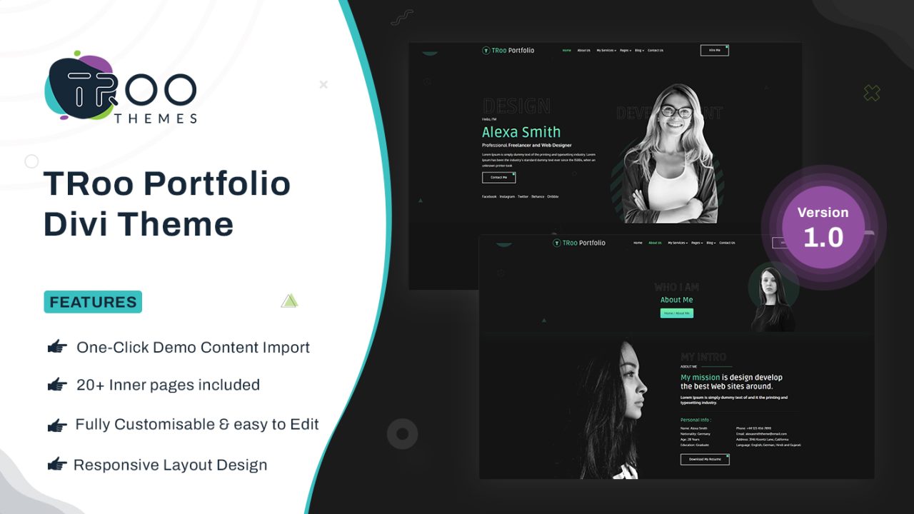 TRoo Portfolio Divi Child Theme