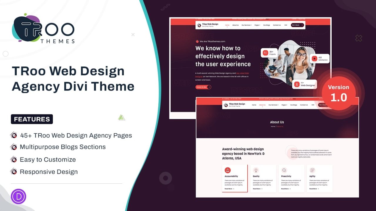 TRoo Web Design Agency Divi Theme