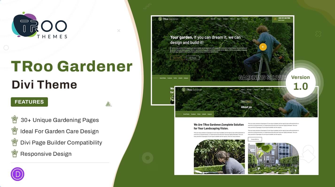 TRoo Gardener - Divi Theme for Gardener