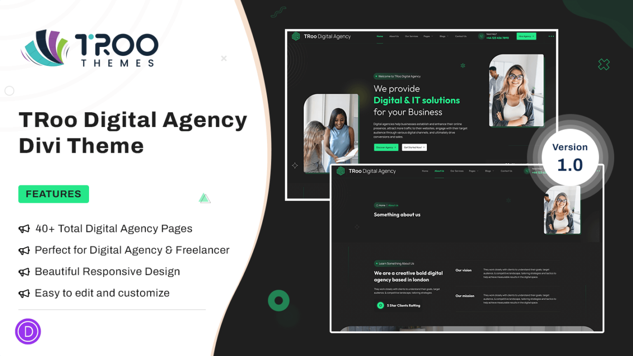 TRoo Digital Agency Divi Theme