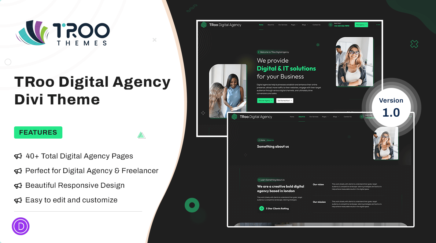TRoo Digital Agency Divi Theme