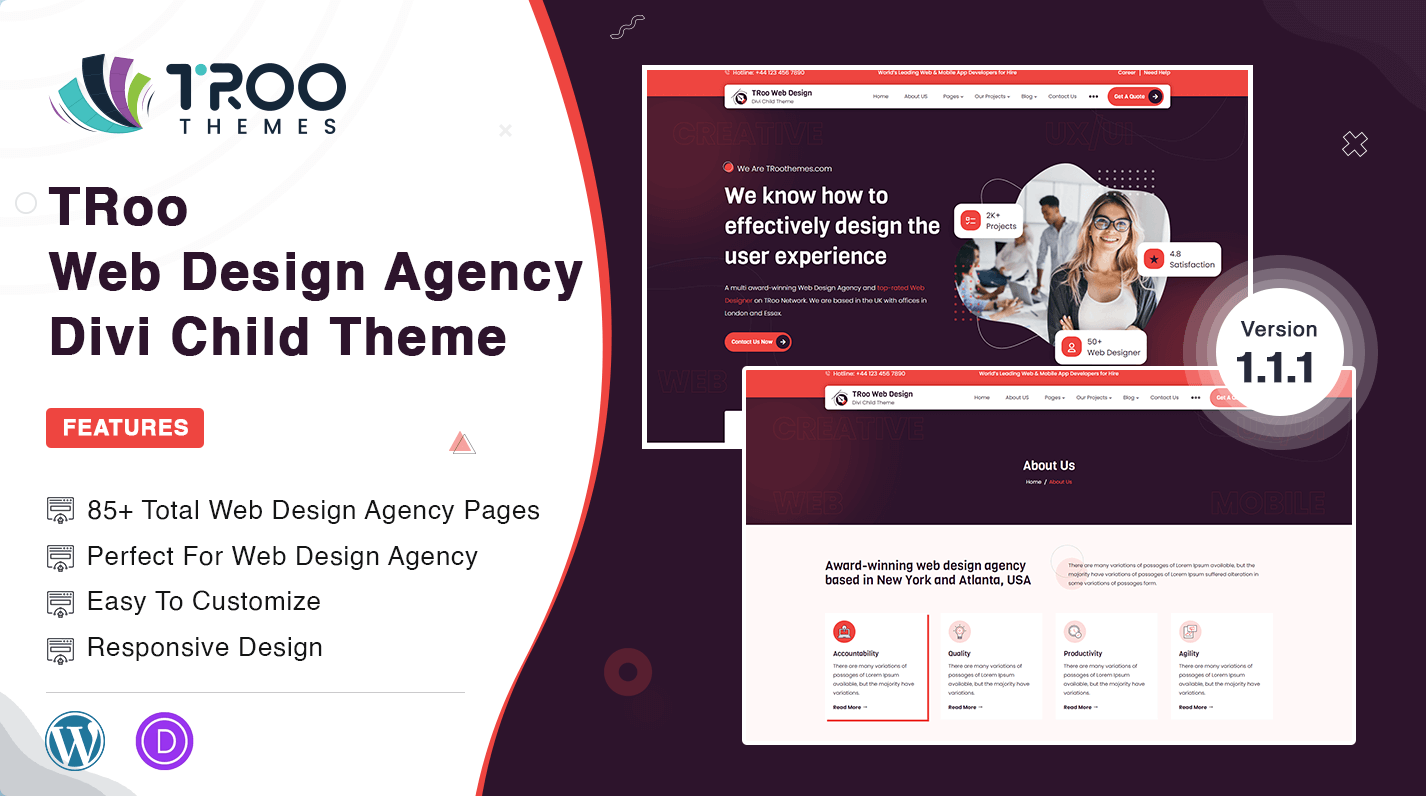 TRoo Web Design Agency Divi Child Theme - Featured Image