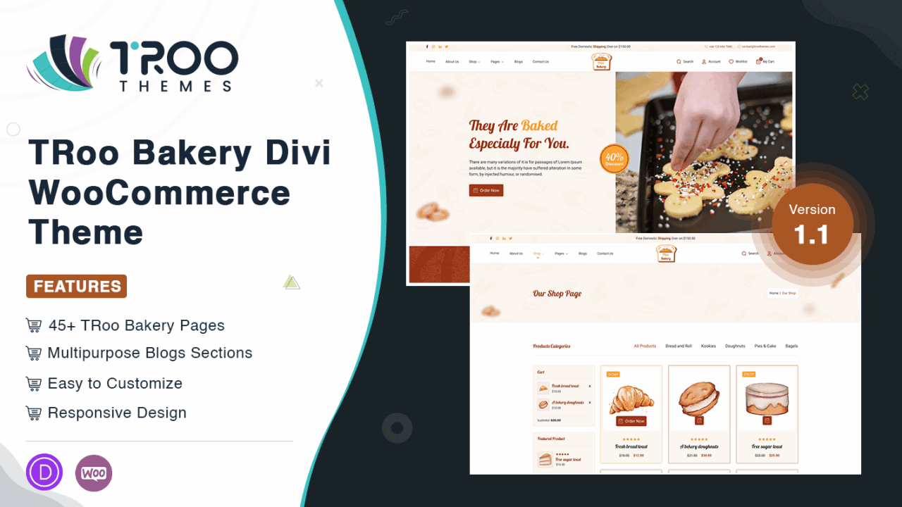 TRoo Bakery Shop Divi Woocommerce Theme - Featured Image