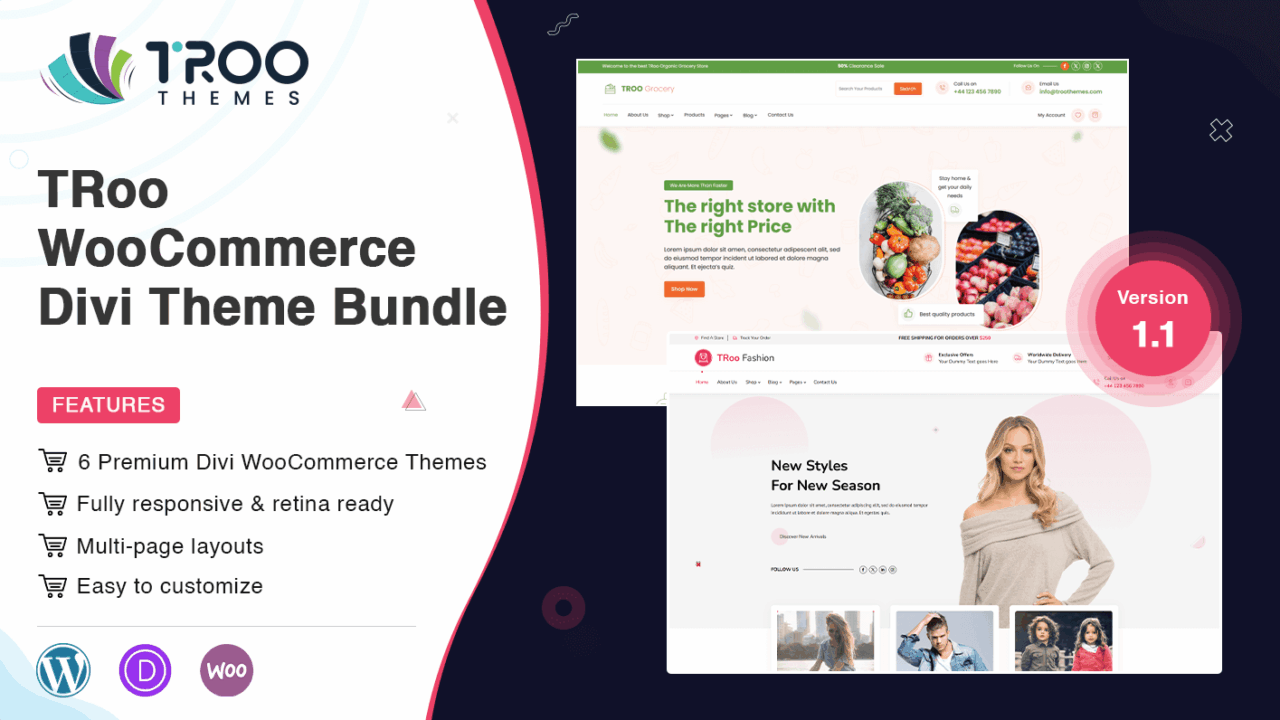 TRoo Divi Woocommerce Theme Bundle-Featured Image